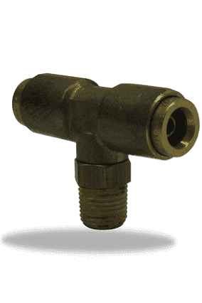 Male Branch Swivel Tee Fitting Tube 3/8" X 3/8"