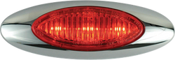 Red/Red M5 Marker/Clearance Light With Bezel