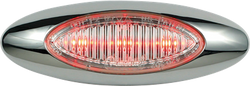 Red/Clear M5 Marker/Clearance Light With Bezel