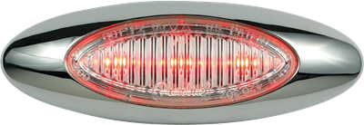 Red/Clear M5 Marker/Clearance Light With Bezel