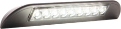 9-LED surface mount strip light, black housing, 12-24V