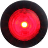 Red diode 1-LED 3/4" low profile marker/clearance light with grommet and .180 male bullets