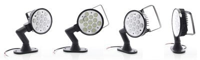 Adjustable LED work light with handle, flood beam, 12-24V