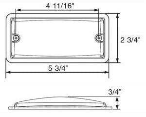 10-LED surface mount dome light 5.750 x 2.750 x 0.938