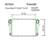 Charge Air Cooler Fits Kenworth T2000, T700 Peterbilt 365, 367, 386, 387, 579
