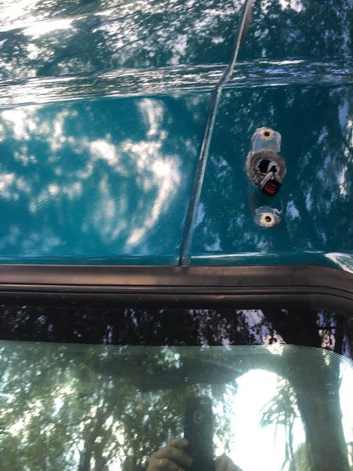 18 1/2” Visor V-Style 8 Hidden Light Holes. fits Freightliner Cascadia And Day Cab 2008-2017