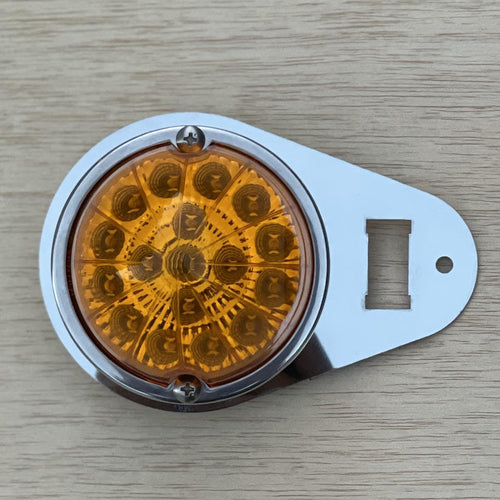 Teardrop Style Interior Dome Light PLATE - (1) Watermelon Light Holes - (1) Switch Hole Stainless 304 KW, T600 / T660 / T800 / W900