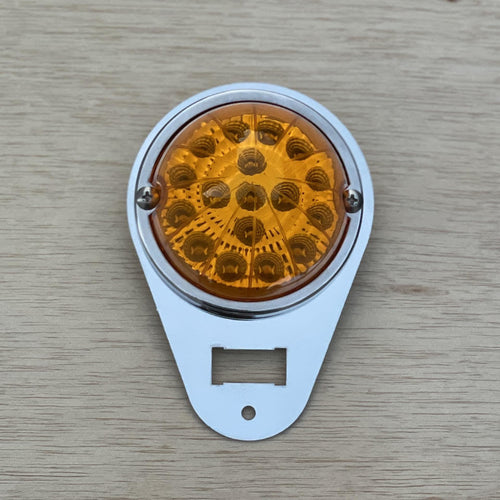 Teardrop Style Interior Dome Light PLATE - (1) Watermelon Light Holes - (1) Switch Hole Stainless 304 KW, T600 / T660 / T800 / W900