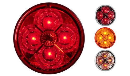 2.5” Round Star Design 4 Led Marker Light 12V