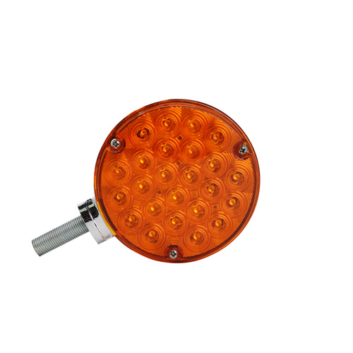 4" Double Face Amber/Red Led Pedestal Light - Twin Pack