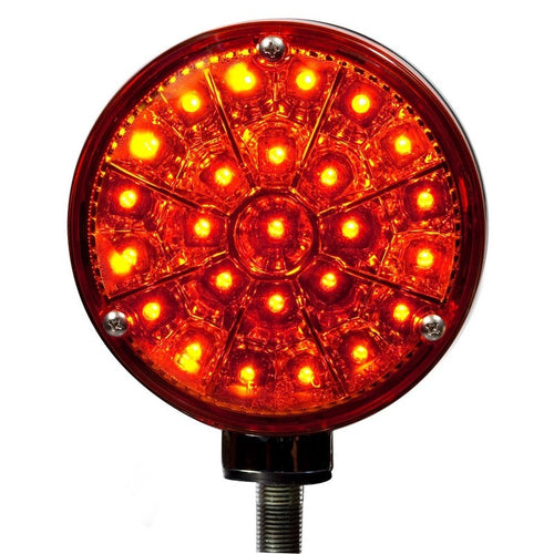 4” Star Double Face Amber/Red Led Light  “sold as it is no warranty or exchange”