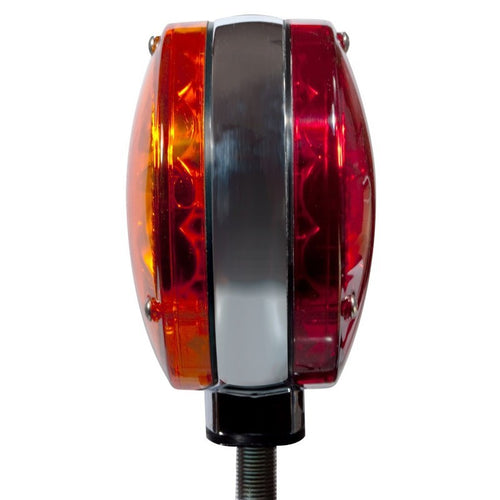 4” Star Double Face Amber/Red Led Light  “sold as it is no warranty or exchange”