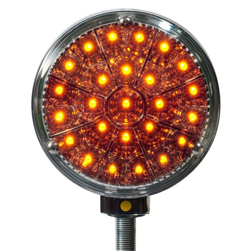4” Star Double Face Amber/Red Led Light  “sold as it is no warranty or exchange”