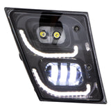 Black High Power LED Fog Light for 2003 - 2017 fits Volvo VN/VNL Passenger Side