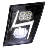 Black High Power LED Fog Light for 2003 - 2017 fits Volvo VN/VNL Driver Side