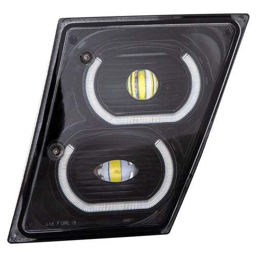 Black High Power ALL LED Fog Light for 2003 - 2017 fits Volvo VN/VNL