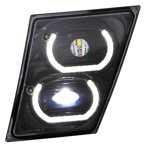 Black High Power ALL LED Fog Light for 2003 - 2017 fits Volvo VN/VNL