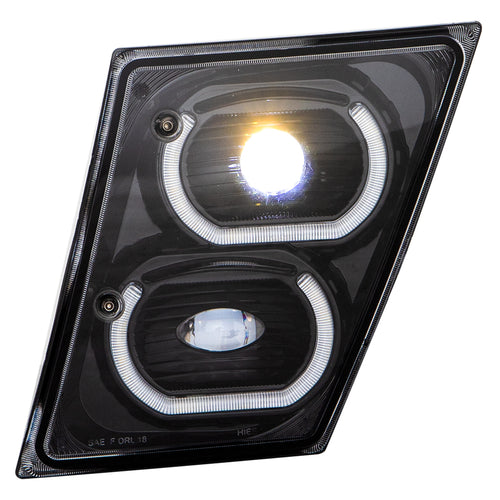 Black High Power ALL LED Fog Light for 2003 - 2017 fits Volvo VN/VNL
