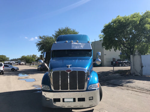 19”-20” Middle fits Peterbilt 387 & 587 visor with 10 hidden lights Hole Stainless Steel 304