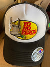 Hat Mesh, Yo no pesco Logo, Color Black/White